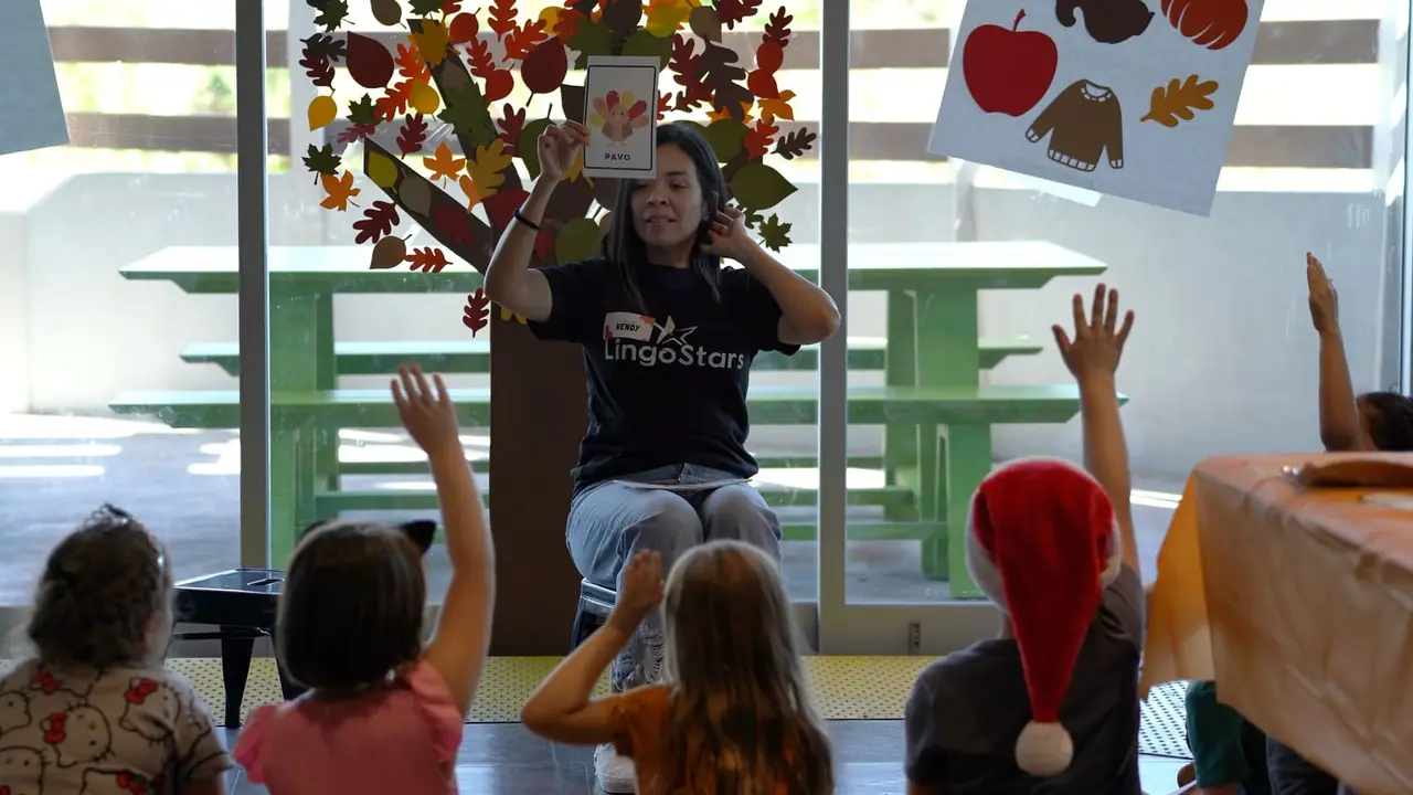 Children at a LingoStars Spanish immersion workshop in Naples, FL